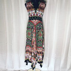 BILA FESTIVAL INDIAN HIPPIE RAYON MAXI DRESS S #21